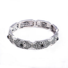 Aliespress Hot Women Vintage Stretch Bracelets & Bangles Bohemian Antique Silver Bijoux Femme Adjustable Retro Bracelet