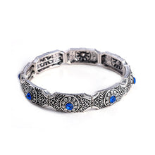 Aliespress Hot Women Vintage Stretch Bracelets & Bangles Bohemian Antique Silver Bijoux Femme Adjustable Retro Bracelet